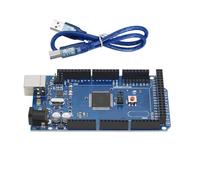 ENHANA MEGA2560 Placa R3 ATmega2560 Microcontrolador con cable USB, compatible con Arduino MEGA2560, 54 pines digitales de E/S, 16 entradas analógicas para proyectos de robótica y impresora 3D