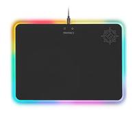 ENHANCE Alfombrilla De Ratón Grande LED para Gaming, con Superficie De Tela con 7 Colores RGB Y 2 Efectos De Iluminación, Controles De Brillo, Deslizamientoto De Precisión Esports En Color Negro