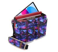 ENHANCE Bolsa de Diseño DND: Elegante Bandolera para Jugadores de rol de Dungeons and Dragons. con Espacio para el Manual del Jugador, Carpetas, Dados y Accesorios, y Bolsillos Laterales (Galaxia)