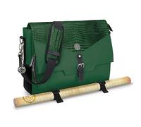 ENHANCE Bolsa de DnD Esencial para Jugadores de Rol, Edición de Coleccionista - Exterior de Piel de Dragón, Bandolera con Capacidad para 2-4 Libros, Carpetas y Accesorios - Dragón Verde