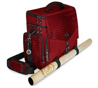 ENHANCE DND Bag - Bolsa de Accesorios RPG Dungeons and Dragons con Almacenamiento de minis, Soporte para Alfombrillas, Bolsillos para Dados, se Adapta a 4-8 Libros, Rojo dragón, Personalizable