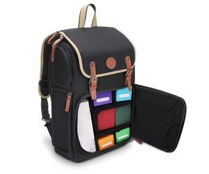 ENHANCE Designer Edition - Mochila para cartas coleccionables MTG con espacio para carpeta de tarjetas, almacenamiento de caja de mazo TCG, soporte para tapete de juego, compatible con Magic the