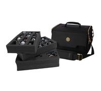 ENHANCE Estuche de Transporte en Miniatura de Base Ancha - Almacenamiento Compacto y Bolsa para Miniaturas de DND, 3 Bandejas de Espuma - Se Adapta a Miniaturas de Base Ancha de 25 mm a 40 mm