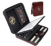 ENHANCE Estuche Organizador de Juegos de rol de Edición de Coleccionista: Carpeta DND con Soporte para Hojas de Personajes Incorporado y Panel de Escritura Borrable (Rojo Dragón)