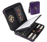 Enhance Estuche Organizador RPG - Carpeta DND con Soporte Integrado para Hojas de Personajes y Panel de Escritura borrable, área de rodamiento de Dados, Bolsa extraíble para bolígrafos, Bandeja de