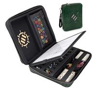Enhance Estuche Organizador RPG - Carpeta DND con Soporte Integrado para Hojas de Personajes y Panel de Escritura borrable, área de rodamiento de Dados, Bolsa extraíble para bolígrafos, Bandeja de