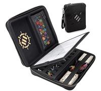 ENHANCE Estuche Organizador RPG de Edición Coleccionista - Carpeta DND con Soporte para Hojas de Personajes Incorporado y Panel de Escritura Borrable, Area para Rodar Dados (Negro Dragón)