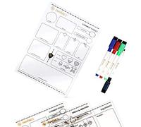 ENHANCE Juego de Hojas de Personajes de acrílico de Mesa - Hojas de Personajes Reutilizables 5e Dungeons and Dragons para Todas Las Clases DND 5e, Incluye 3 Hojas, marcadores de borrado en seco, más