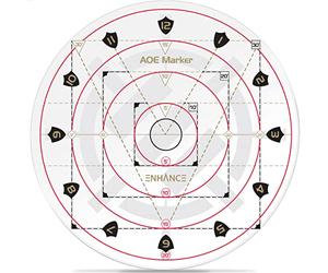 ENHANCE Marcador de daño de AOE de Hechizo para Juegos de rol de Mesa - La Plantilla de área de Efecto de D&D determina los Efectos de Hechizo en los mapas - Accesorios DND DM