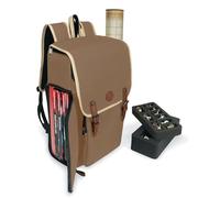 ENHANCE Mochila de Diseño para D&D: Elegante Mochila de rol para Dungeons and Dragons, Bolsa de Viaje para D&D con Capacidad para 4 Libros y Carpeta, con Espacio para Guardar Miniaturas (Bronceado)