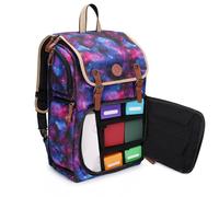 ENHANCE Mochila para Estuche de Naipes - Espacio para Carpetas de Cartas, Caja de Almacenamiento TCG, Soporte para Alfombrilla de Juego - Compatible con Magic The Gathering, YuGiOh, Pokemon (Galaxia)