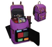 ENHANCE - Mochila para estuche de naipes - Espacio para carpetas de cartas, caja de almacenamiento TCG, soporte para alfombrilla de juego - Compatible con Magic the Gathering, YuGiOh, Pokemon (Morado)