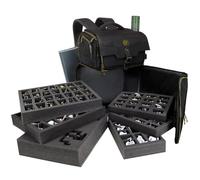 ENHANCE Mochila para Pintura de Miniaturas y Figuras - Estuche Transporte con Ranuras para 101+ Minis, 30 Pinturas y 12 Pinceles - Organizador con Pad Extraible y Tirantes Acolchados