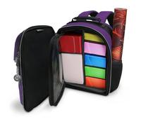 ENHANCE Mochila Pequeña Edición Coleccionistas - Cajas Mazos - TCG Mochila Juegos Cartas Coleccionables Soporte para Tapete de Juego, Compatible con Magic The Gathering y Más (Dragón Morado)