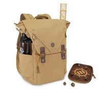 ENHANCE Mochila Venture Canvas DnD - Bolsa de Dados RPG para Dungeons and Dragons con Bandeja de Dados Extraíble - Bolsa de Viaje DnD con Capacidad para 4-6 libros en Posición Vertical