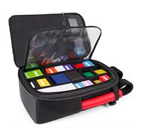 ENHANCE MTG Mochila TCG para almacenamiento de tarjetas, mochila TCG para cajas de mazo, tarjetas con funda, alfombrillas de juego, accesorios MTG, Negro dragón, Classic