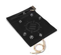 ENHANCE Roll on a Scroll™ - Alfombrilla para rodar dados y juego de 7 dados acrílicos, estuche de terciopelo con 7 dados acrílicos a juego de colores, soporte para dados y bandeja compatible con DND y