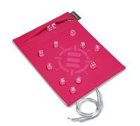 ENHANCE Roll on a Scroll Rodillo para Dados con Estuche Suave Premium, Set 12 Dados D6 14 mm a Juego, Porta Dados y Bandeja, Compatible Yahtzee, Catan, Monopoly y mas (Rosa)