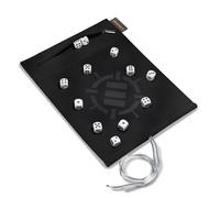 ENHANCE Roll on a Scroll Rodillo para Dados con Estuche Suave Premium, Set 12 Dados D6 14 mm a Juego, Porta Dados y Bandeja, Compatible Yahtzee, Catan, Monopoly y mas (Blanco)