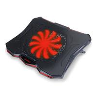 ENHANCE Soporte De Refrigeración Portátil con Ventilador Led Cooler, 7 Posiciones de Altura Ajustables y Puerto USB Dual - 1 Ventiladores Ultra Silenciosos De Alto Rendimiento 800 RPM - Rojo
