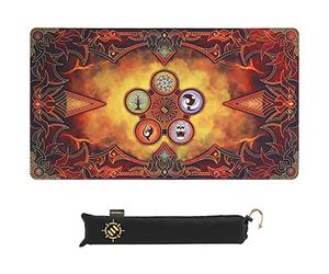 ENHANCE TCG Playmat - Alfombra de Juego MTG con Bordes Cosidos, Superficie Lisa Y Bolsa De Viaje con Cordón - Compatible con MTG, YuGiOh, Pokemon, El señor de los Anillos y Otros TCG y LCG - Llamas