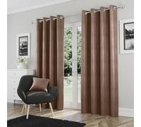 Enhanced Living Goodwood Cortinas de Bronce con Ojales para Dormitorio con Sutil patrón de Ondas, 168 x 137 cm, Cortinas térmicas Reductoras de Ruido para Dormitorio, 2 Paneles de Cortina