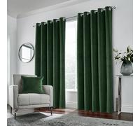 Enhanced Living Hampton - Cortinas Opacas de Terciopelo Dormitorio, 168 x 137 cm, Cortinas supersuaves con Ojales para Sala de Estar, 2 Paneles de Cortina