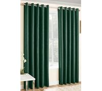 Enhanced Living Vogue Green - Cortinas térmicas con Ojales y reducción de Ruido para Dormitorio y Sala de Estar, 168 x 229 cm, Color Verde