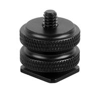 Enhanceds 1/4 Tornillo de Conversión Doble en Hot Shoe Adaptador Doble Capa Para Flashing Accesorios Fijación