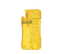 Enhebrador automático de agujas para coser a mano, herramienta de enhebrado rápido de hilo con mango acrílico, rojo o amarillo, kit de bricolaje de 7,2 cm (amarillo)