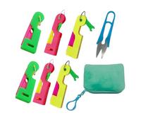 Enhebrador de agujas, accesorios de plástico, enhebrador automático, herramienta de hilo de coser Kit Completo: 6 Enhebradores de Agujas Automáticos, Tijeras en U y Bolsa de Rango