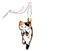 Enhebrador de agujas de gato, herramienta de enhebrador de agujas con forma de gato, herramienta de costura manual, herramienta de enhebrado manual de gatitos de dibujos animados para costura,