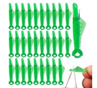 Enhebrador de agujas para máquina de coser tipo pez,Enhebrador de agujas para máquina de coser - Insertador de agujas de coser de 30 piezas,Herramienta de coser a máquina manual, insertador de aguja d