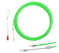 Enhebrador de Alambre Electrico 30m, Diámetro 4,5mm, Guia Pasacables Trenzada Pared Profesional de Poliéster con Muelle de Guía, Tirador de Cable para Colocación de Cables (Verde)