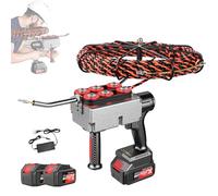 Enhebrador de cables para electricista, máquina de encordado eléctrica con velocidad continua, herramienta de tracción de cables ocultos con batería recargable, fácilmente a través de codos de 90°