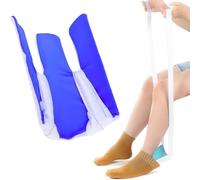 Enhebrador de calcetines,Ayudas para ponerse los calcetines,Dispositivo de ayuda para tirar, Ayudante para calcetines, discapacitados, embarazadas, diabéticos (Azul oscuro)