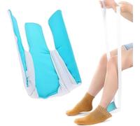 Enhebrador de calcetines,Ayudas para ponerse los calcetines,Dispositivo de ayuda para tirar, Ayudante para calcetines, discapacitados, embarazadas, diabéticos (Azul claro)