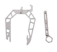 Enhebrador de cuerdas de amarre en forma de U, guía de cables y alambres con gancho para muelle de acero inoxidable y varilla telescópica, kit de tensor de cuerdas para barcos, (Versión normal)