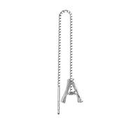 Enhebrador de inicial, chapado en plata de ley, diseño de letra A a Z, minimalismo, cadena elegante, delicada, delicada, delicada, delicada, ligera, cómoda, simple, única, abalorio, joyería para niña pequeña, Plata, Sin gemas.