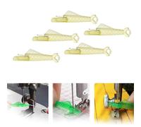 Enhebrador de máquina de coser, aguja de máquina de coser, enhebrador casero, herramienta de enhebrado automático, enhebrador rápido de máquina de coser (Amarillo 5 PC)