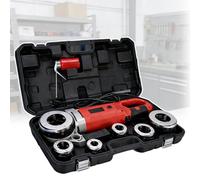 Enhebrador de tubos eléctrico de 1/2"-2", máquina roscadora portátil, motor de cobre puro, cabezal totalmente de aluminio, mango antideslizante y función de bloqueo eléctrico, for varios tubos