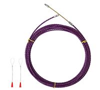 Enhebrador eléctrico reutilizable morado de 5/10/15/20/25 m de cable con resorte plano para cabeza cinta de pescado para instalación eléctrica