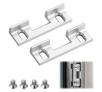 Enhon 2 piezas Pieza de repuesto tipo 115 para cerraderos, 46 x 14,4 x 9 mm, pieza de cerradero ajustable, distancia entre orificios de tornillo de 32 mm, pieza atornillable para abrepuertas estándar