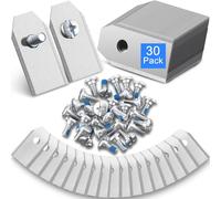 Enhon Cuchillas de repuesto, 30 piezas de cuchillas, compatibles con Navimow I105e, Navimow I108e, las cuchillas de repuesto están hechas de acero inoxidable y vienen con 30 tornillos puntiagudos.