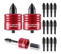 Enhon Paquete de 2 pernos de ballesta con 12 puntas de liberación de flecha de ballesta, accesorios de ballesta de ajuste universal y puntas de liberación de pernos para arcos recurvos y compuestos