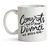 ¡Enhorabuena Por Tu Divorcio! Tazas De Cerámica Con Asa Mug Chic Taza Para Té Oficina Hogar 330Ml