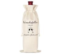 Enhorabuena regalo de cumpleaños regalos para amigos, colegas familiares, 14 × 34 cm, 750 ml, bolsa de vino, regalo de Navidad, regalo de Año Nuevo