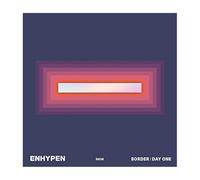 Enhypen Border : Day One (versión del atardecer) 1er mini álbum CD + libro de fotos + tarjeta fotográfica + portada de historia transparente + postal + marca de libro