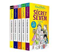 Enid Blyton The Secret Seven 15 Story Collection in 5 Books Set (The Secret Seven, Adventure, Well Done, on the Trail, Go Ahead, Good Work, Win Through, Three Cheers, Mystery & More)