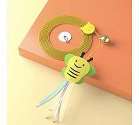 Enigma del Gato de la Cuerda Gruesa Juega los Juguetes del Gatito de la Ejecución de la Campana de la Diversión para El Hogar Interior, Material Plástico (Decoración de Abejas)